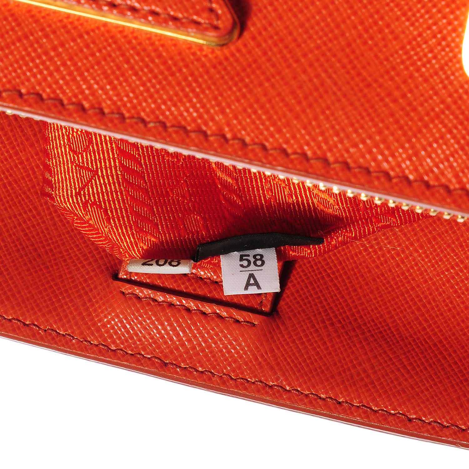 Prada Saffiano Lux Medium Tote Papaya 8 of 11