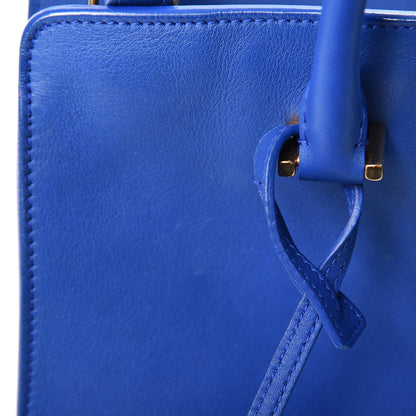 Saint Laurent Calfskin Monogram Baby Cabas Blue Majorelle 6 of 9