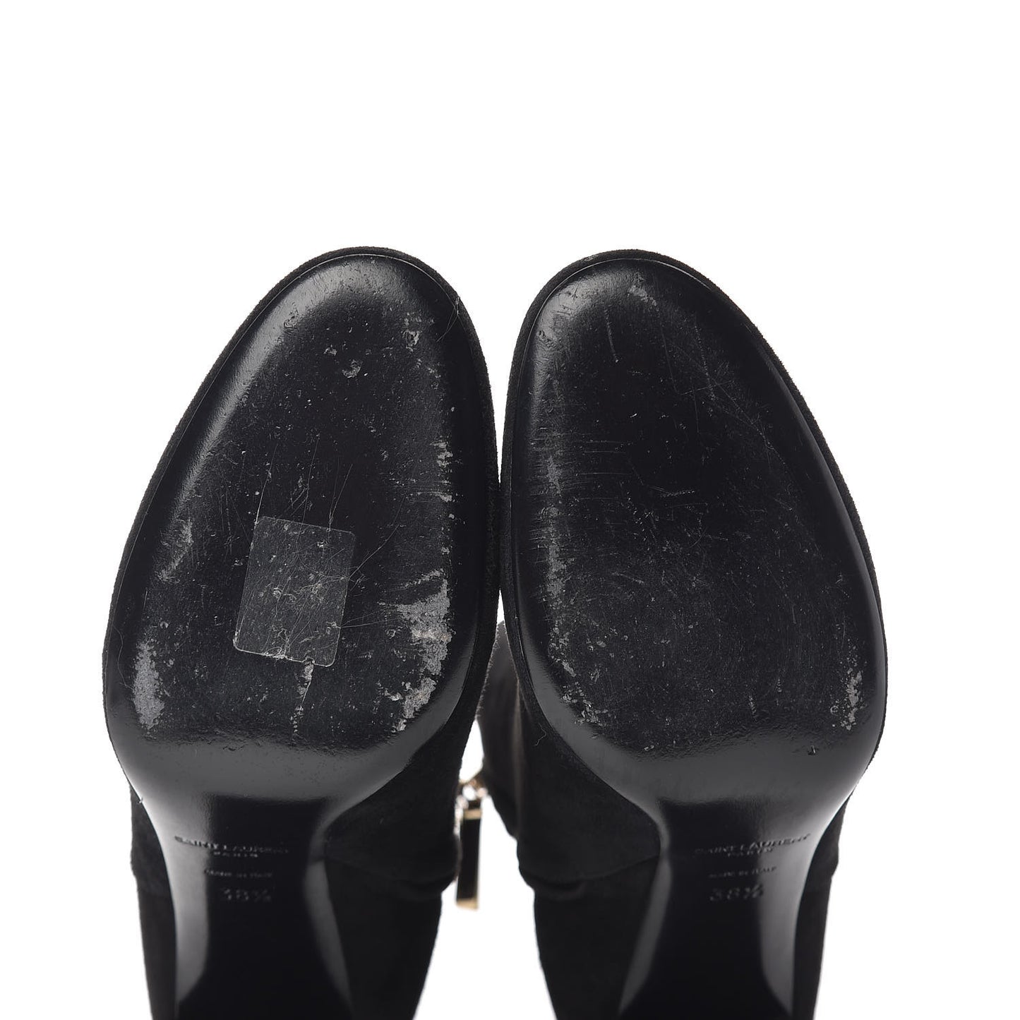 Suede Loulou Ankle 95 Zip Boot 38.5 Black