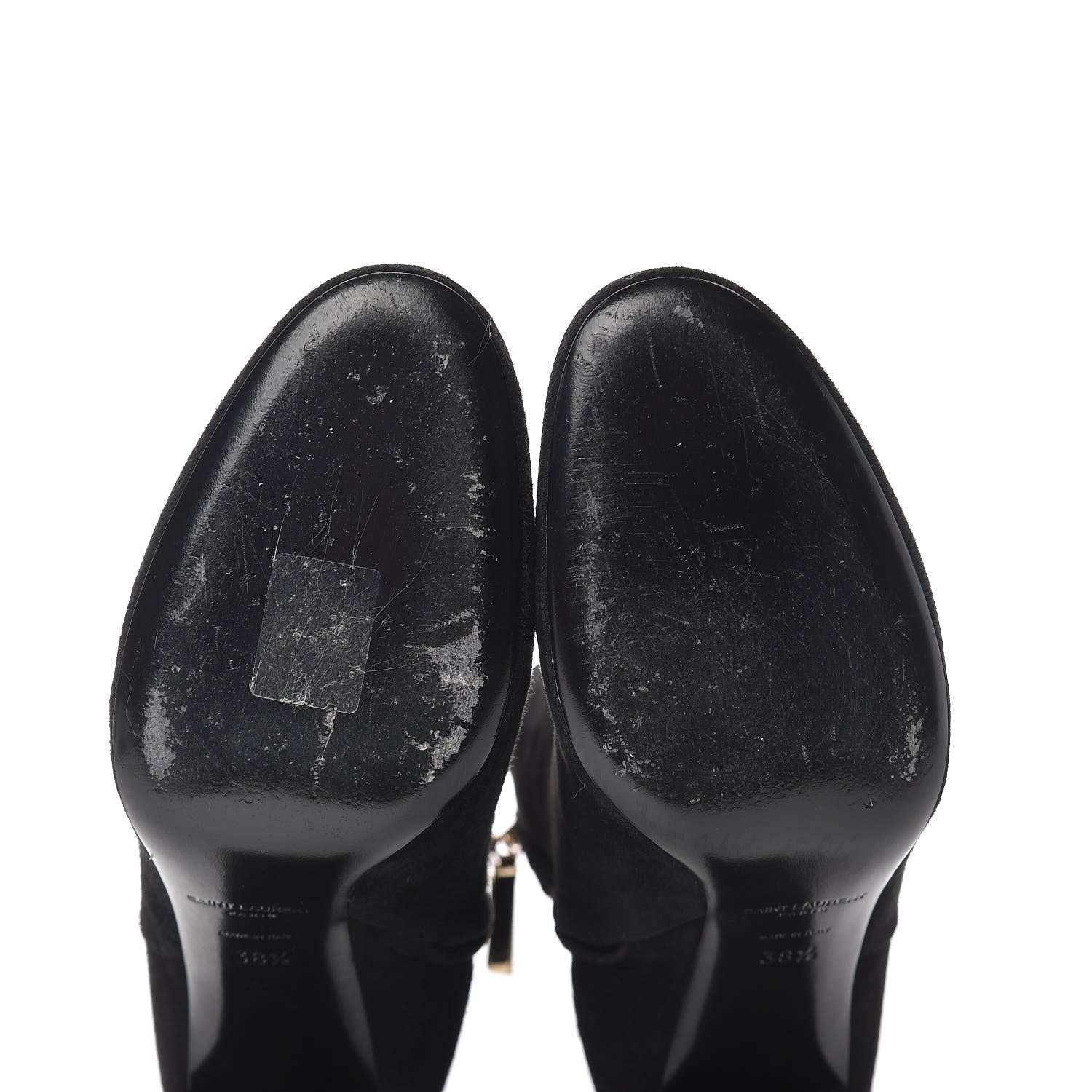 Saint Laurent Suede Loulou Ankle 95 Zip Boot 38.5 Black 8 of 11