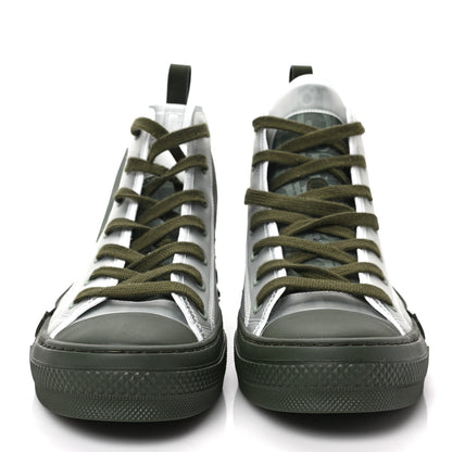 Christian Dior Technical Canvas Oblique Mens B23 High Top Sneakers 42 Olive 2 of 7