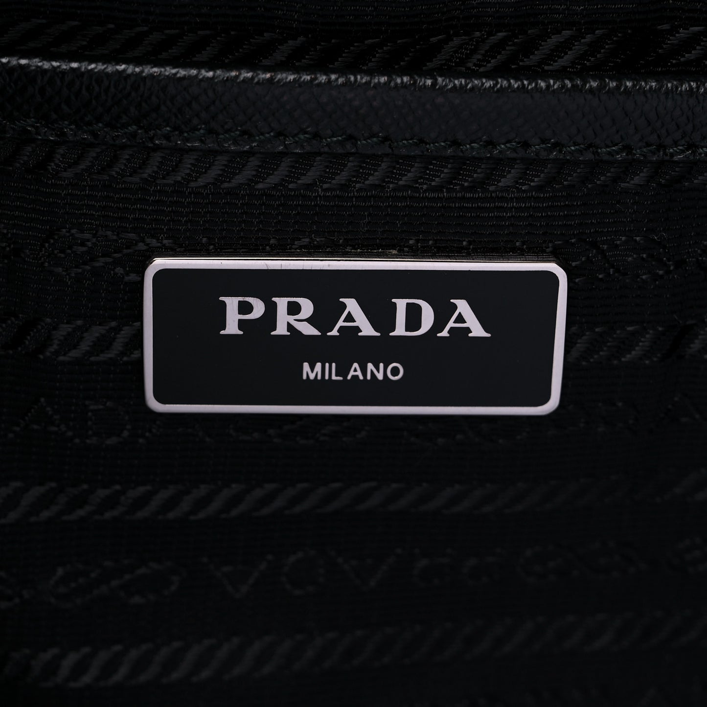 Tessuto Nylon Saffiano Medium Backpack Black