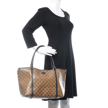 Gucci Crystal Monogram Medium Joy Tote Beige Ebony Testa di Moro 2 of 11