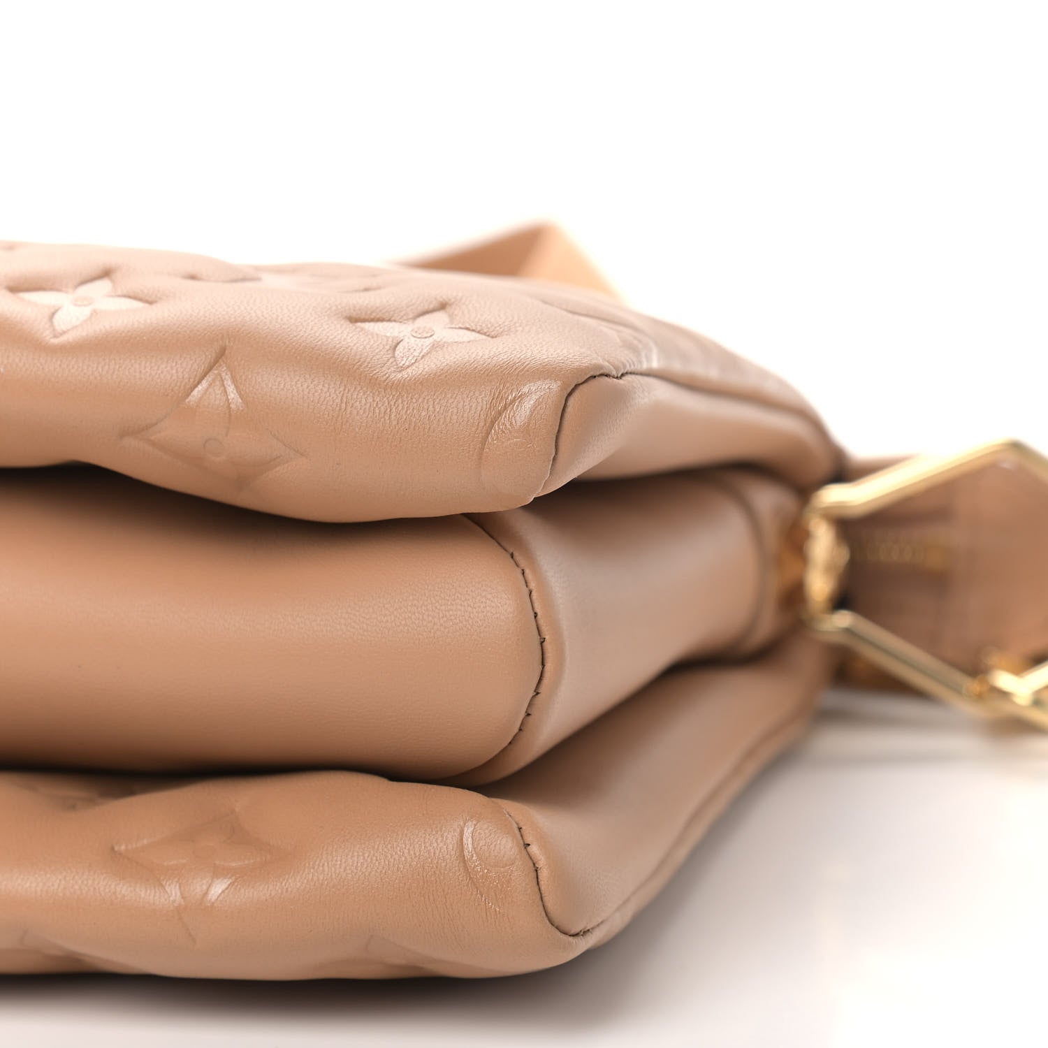 Louis Vuitton Lambskin Embossed Monogram Coussin PM Camel 8 of 8