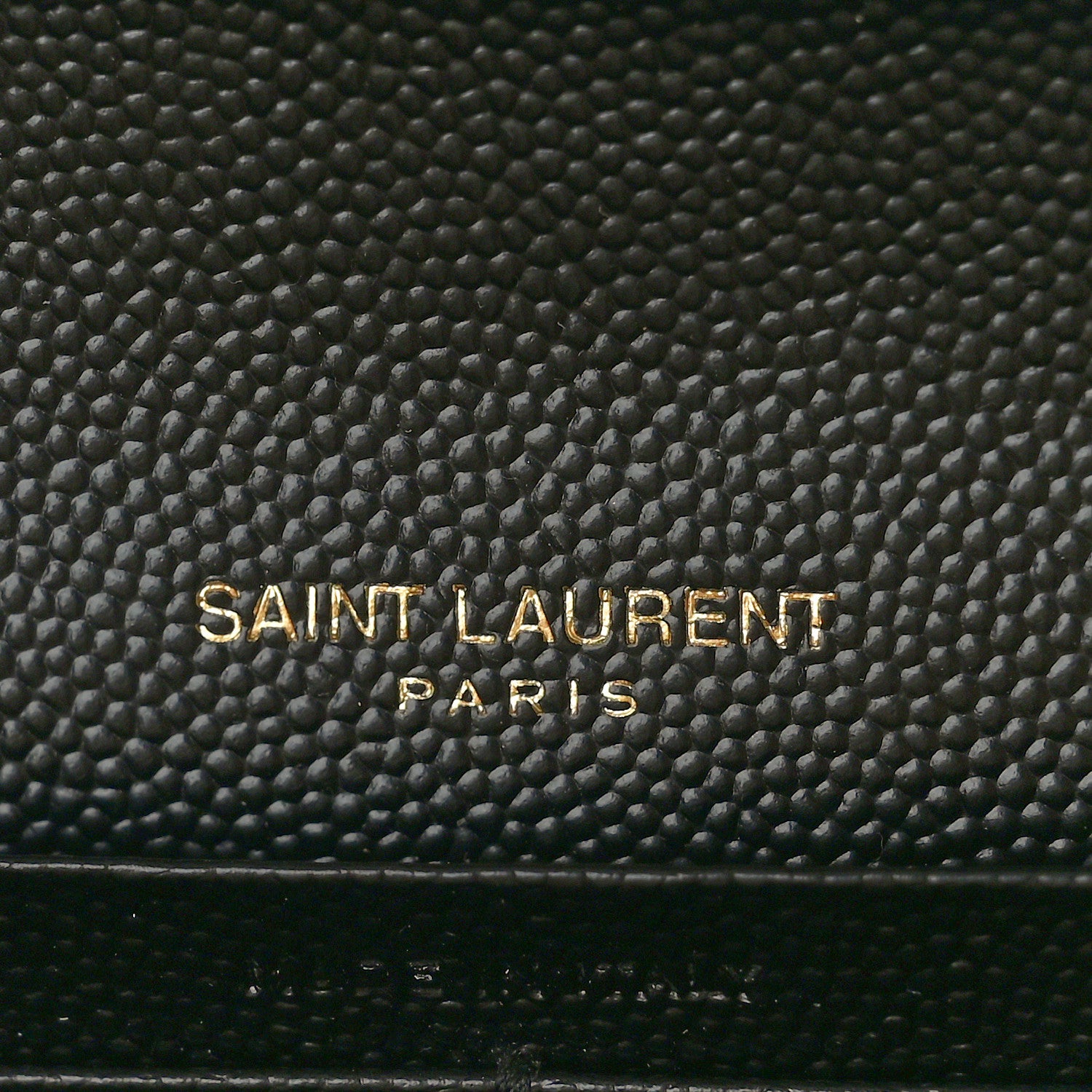 Saint Laurent Grain De Poudre Matelasse Chevron Monogram Flap Wallet Black 6 of 8