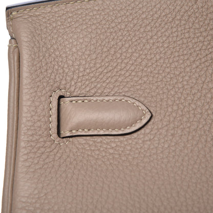Hermes Taurillon Clemence Birkin 35 Gris Tourterelle 30 of 33