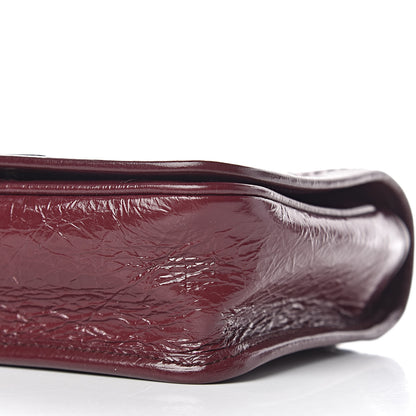 Saint Laurent Crinkled Calfskin Matelasse Monogram Niki Chain Wallet Dark Legion Red 8 of 9