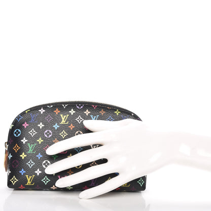 Louis Vuitton Monogram Multicolor Cosmetic Pouch Black Grenade 2 of 6