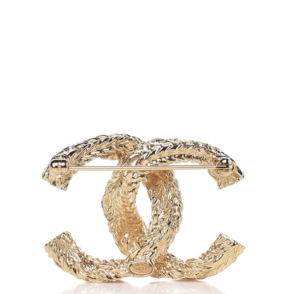 Chanel Crystal CC Brooch Gold 3 of 5