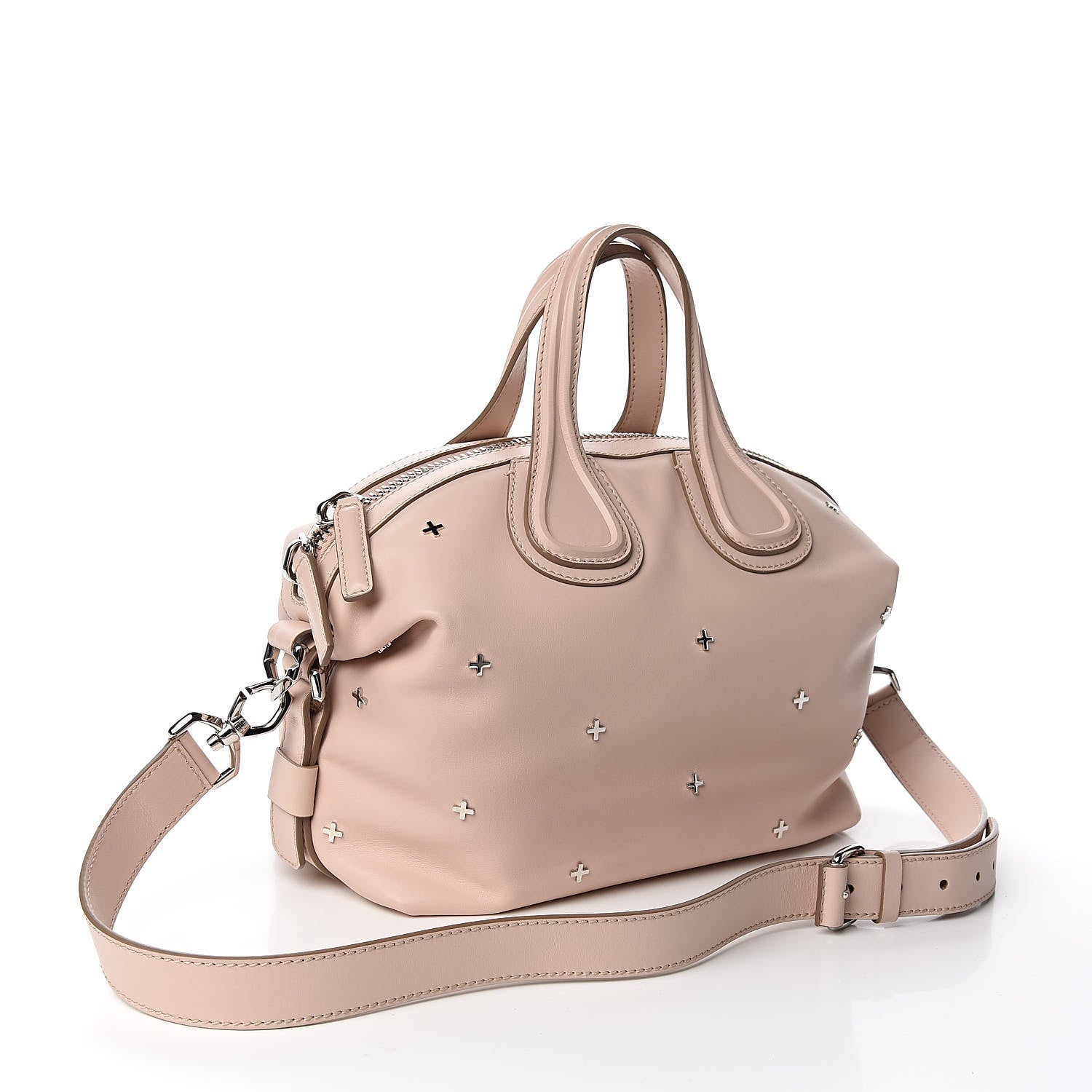 Givenchy Waxed Calfskin Small Metal Cross Nightingale Nude Pink 3 of 10