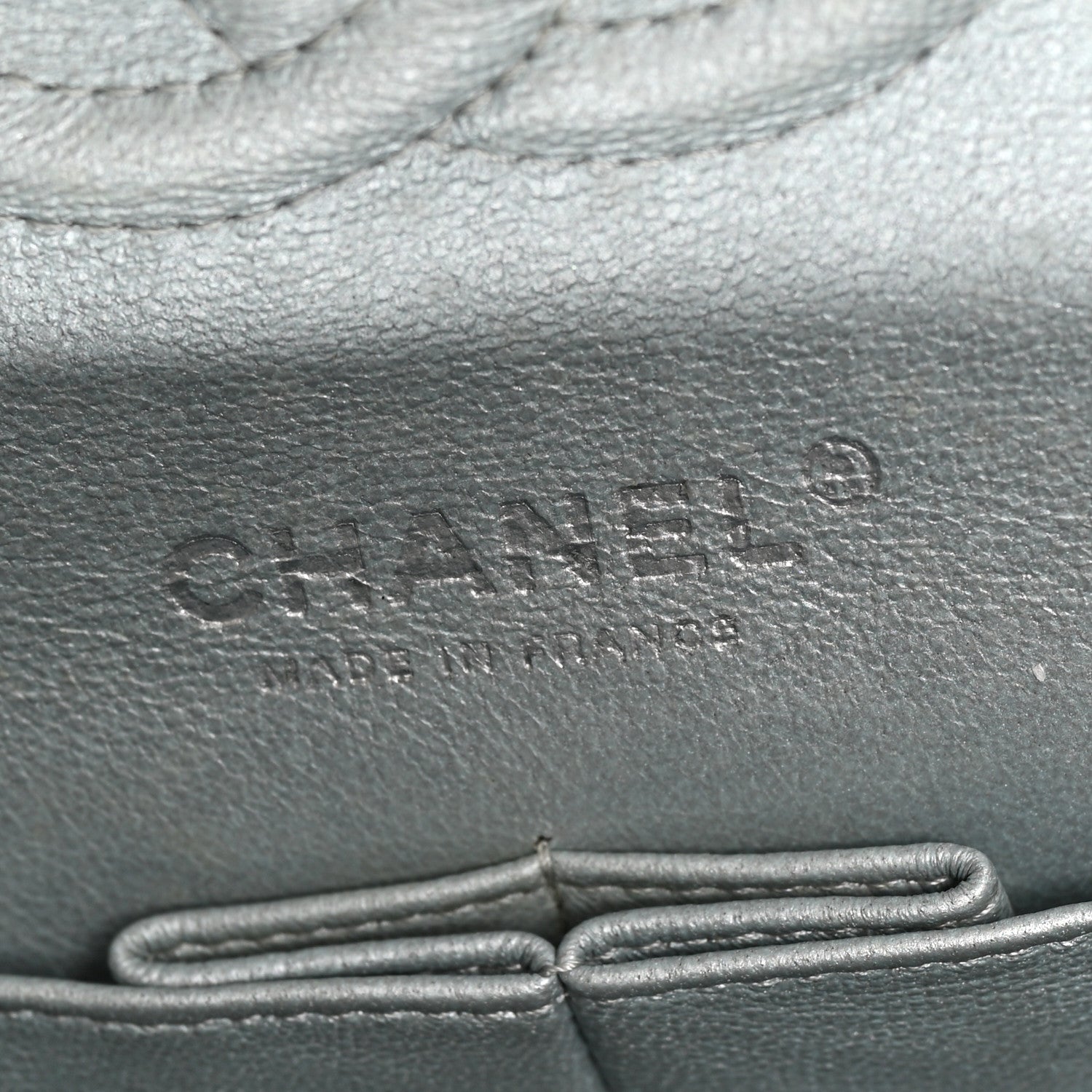 Chanel Metallic Lambskin Quilted Medium Double Flap Silver 6 of 12