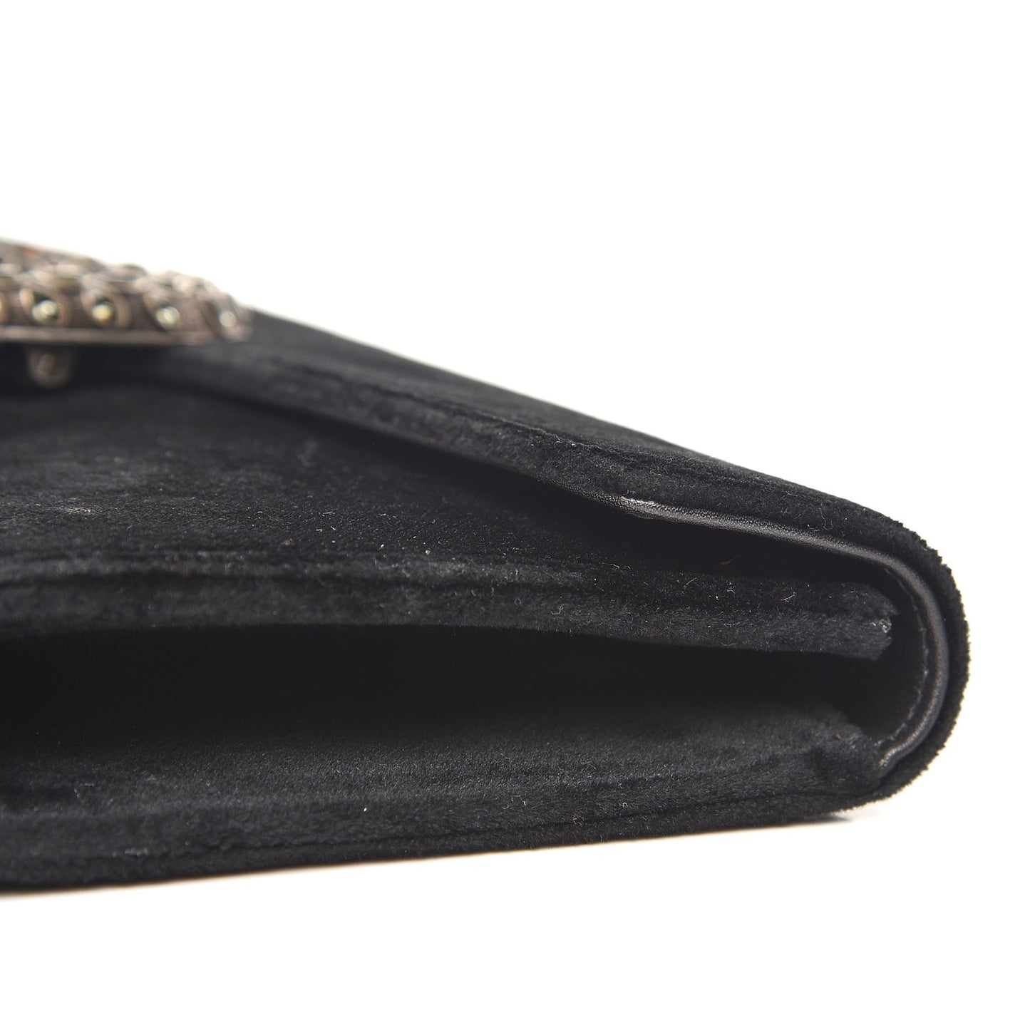 Suede Dionysus Clutch Nero Black