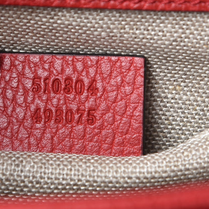 Gucci Dollar Calfskin Small Interlocking G Shoulder Bag Red 7 of 9