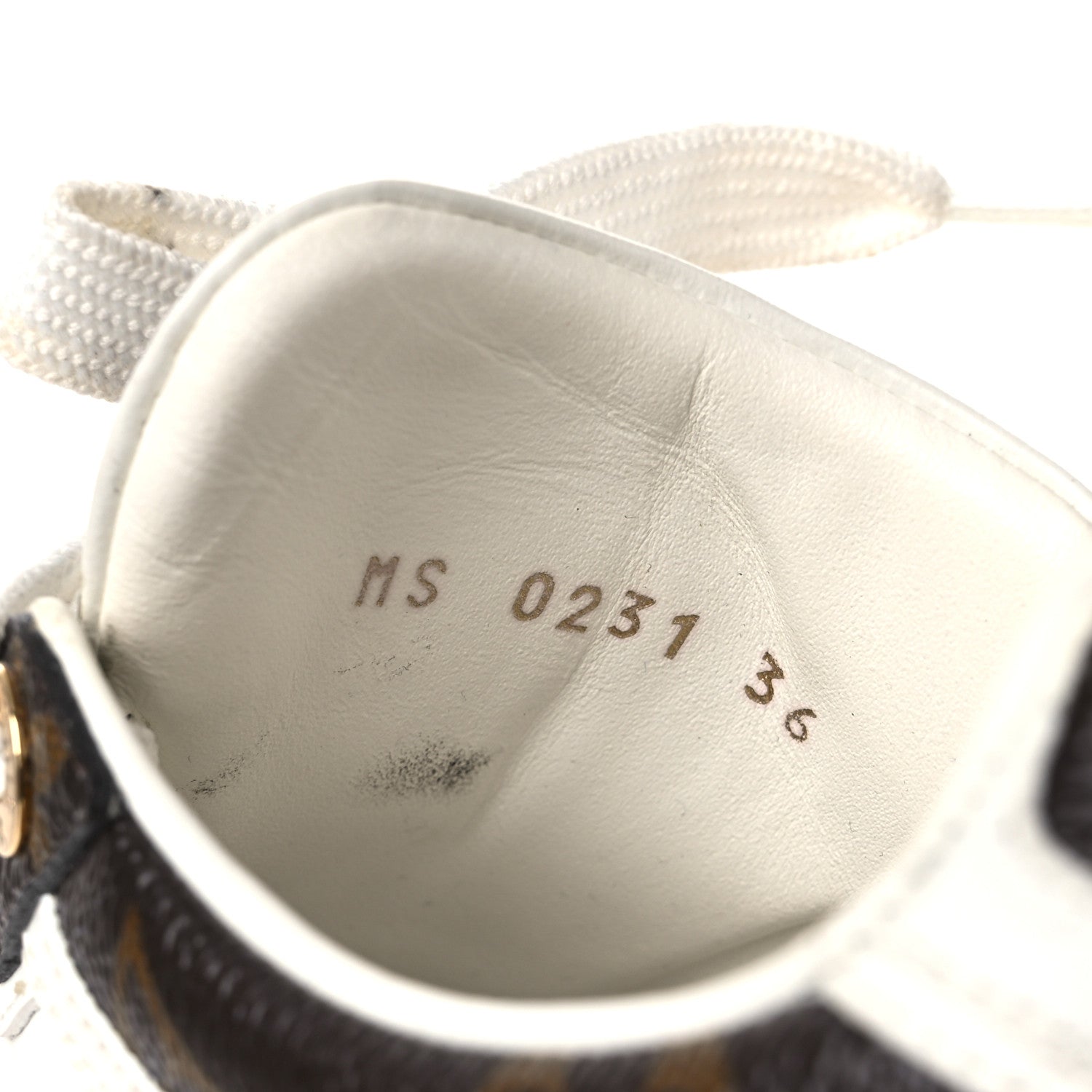 Louis Vuitton Calfskin Embossed Monogram Time Out Sneakers 36 White 10 of 13