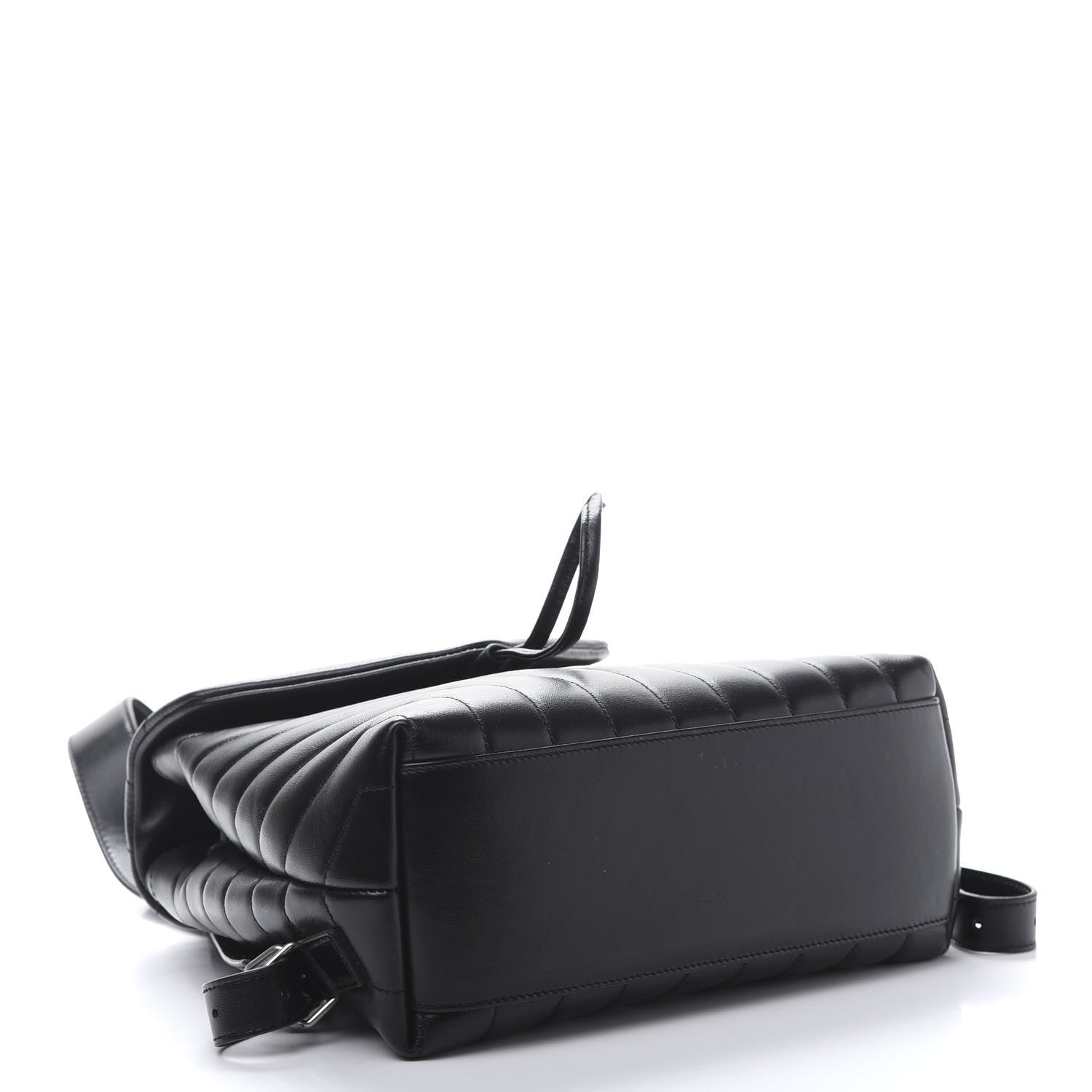 Saint Laurent Calfskin Y Quilted Monogram Small Loulou Backpack Black 3 of 10
