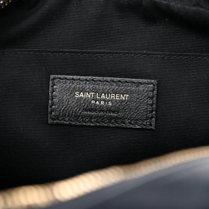 Saint Laurent Calfskin Matelasse Monogram Lou Camera Bag Navy 7 of 9