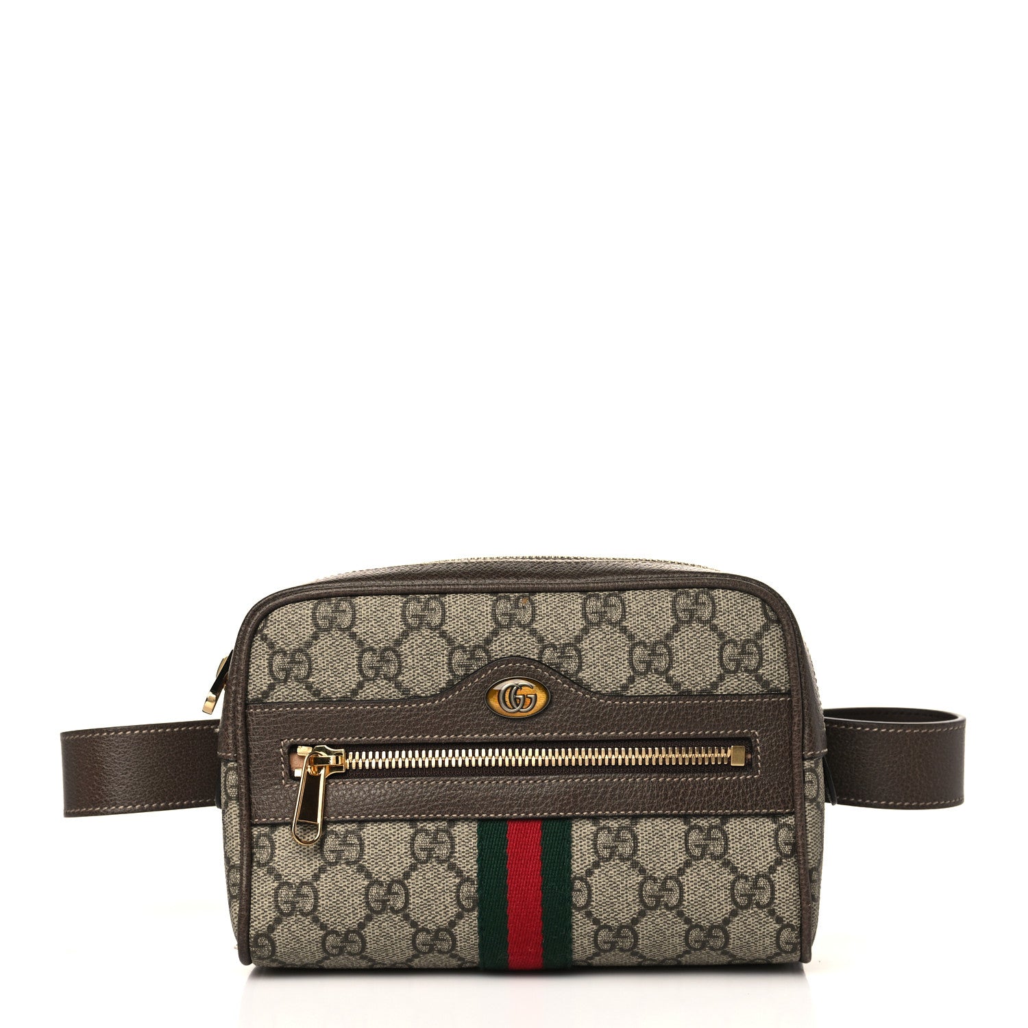 Gucci GG Supreme Monogram Web Small Ophidia Belt Bag 75 30 Dark Brown 1 of 9