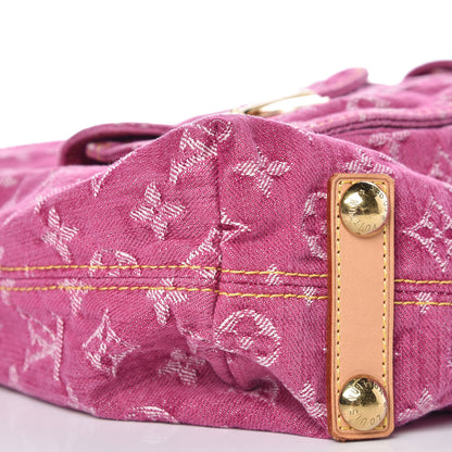 Louis Vuitton Denim Baggy GM Fuchsia 5 of 11