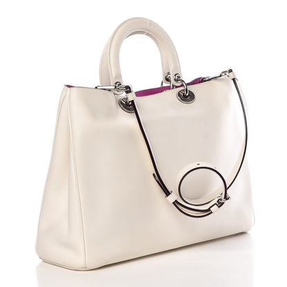 Christian Dior Smooth Calfskin Large Diorissimo Tote White 4 of 19
