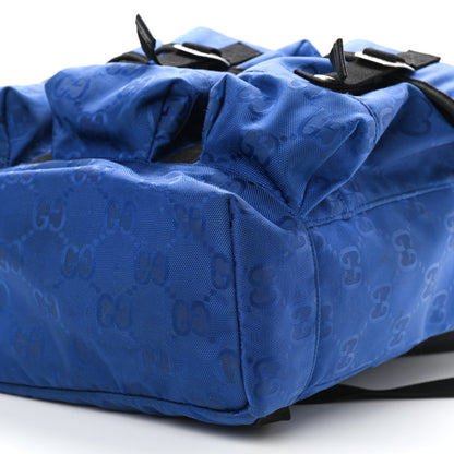 Gucci Econyl Nylon Monogram Off The Grid Utility Pocket Backpack Guilted Blue Black 10 of 10