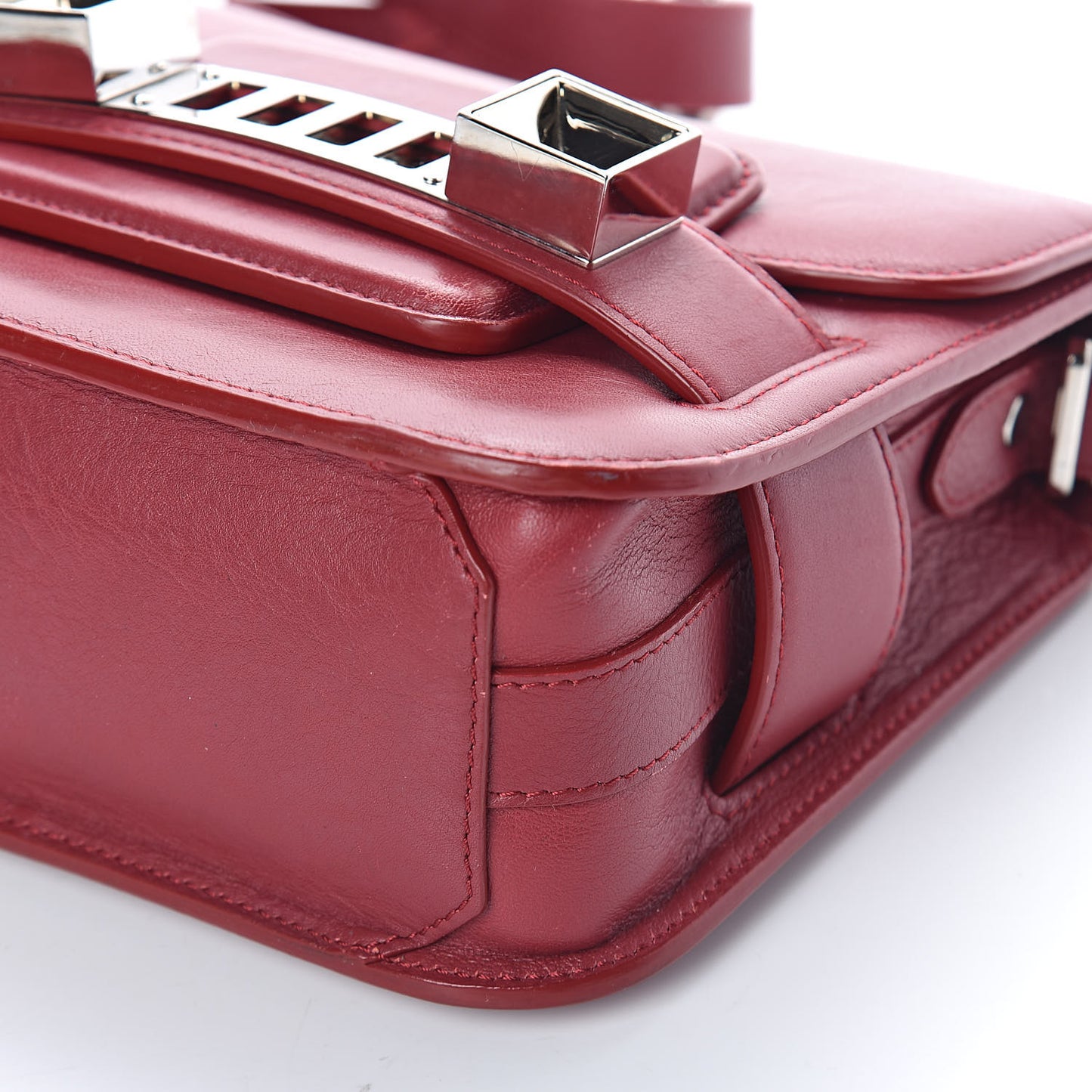 Calfskin PS11 Tiny Shoulder Bag Crimson