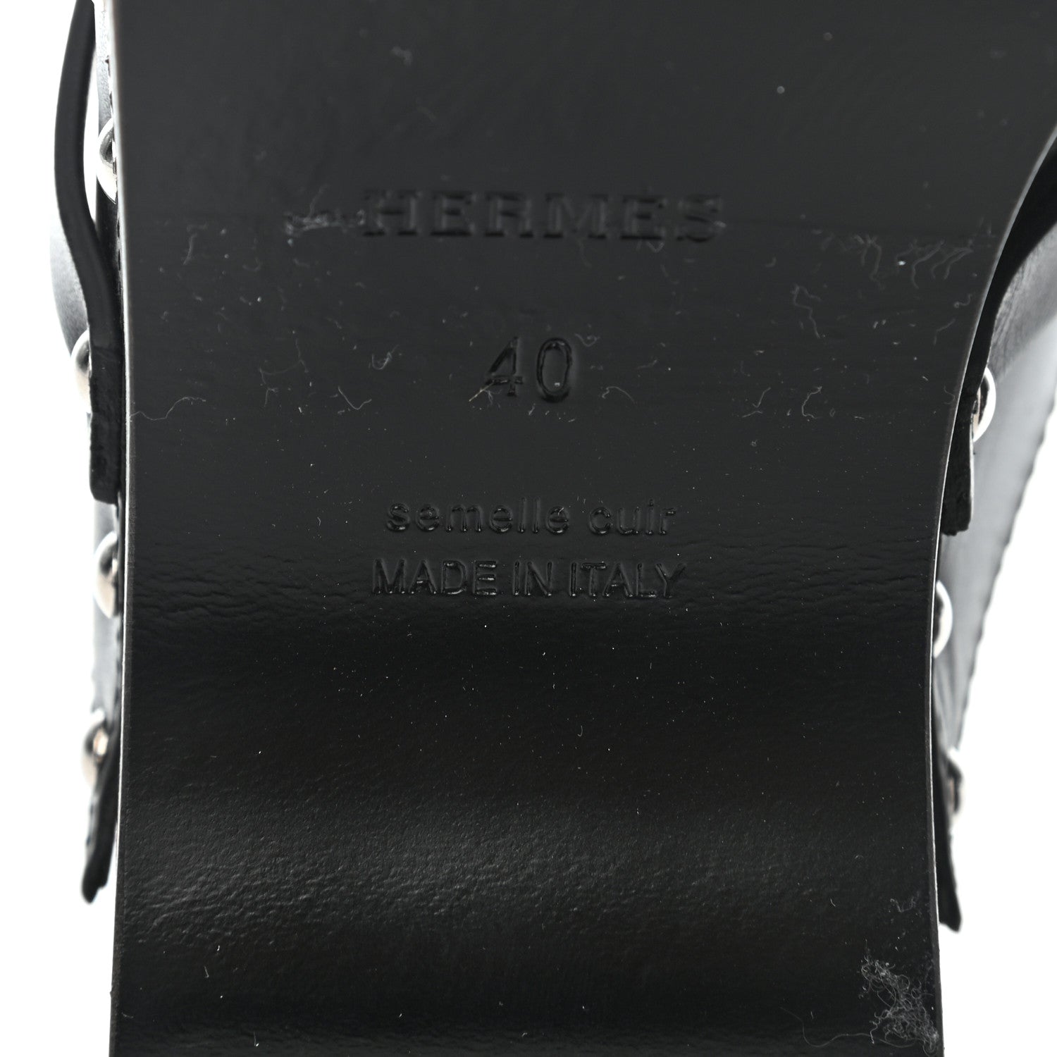 Hermes Calfskin Carlotta Mules 40 Black 8 of 10