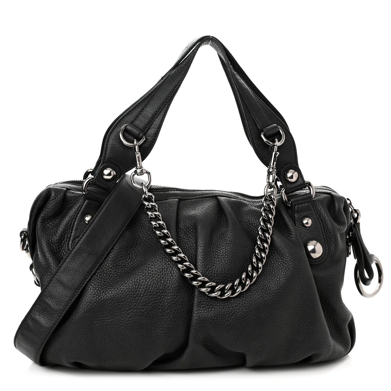 Gucci Calfskin Medium Icon Bit Boston Black 1 of 14