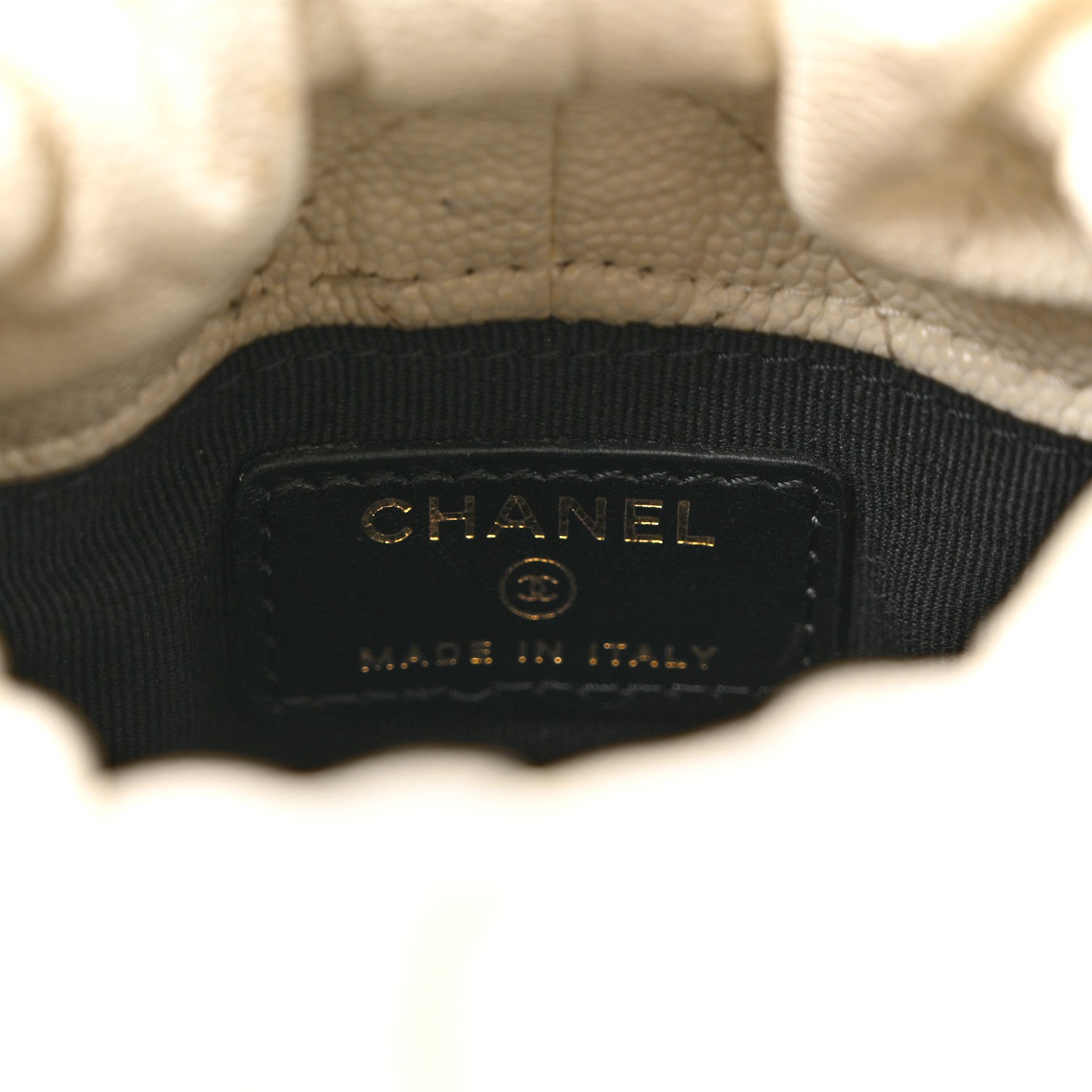 Chanel Caviar Quilted Coco First Bucket Clutch With Chain White 6 of 10