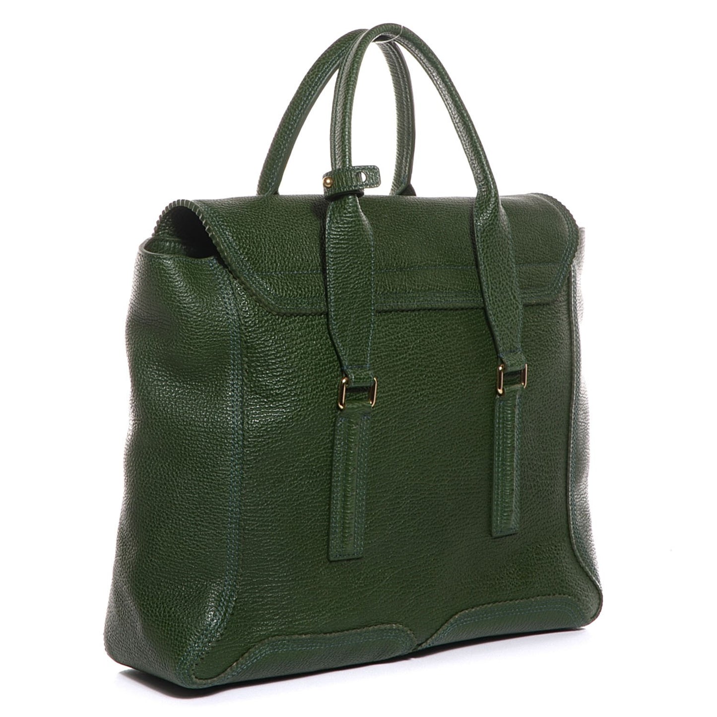 3.1 Leather Large Pashli Satchel Jade