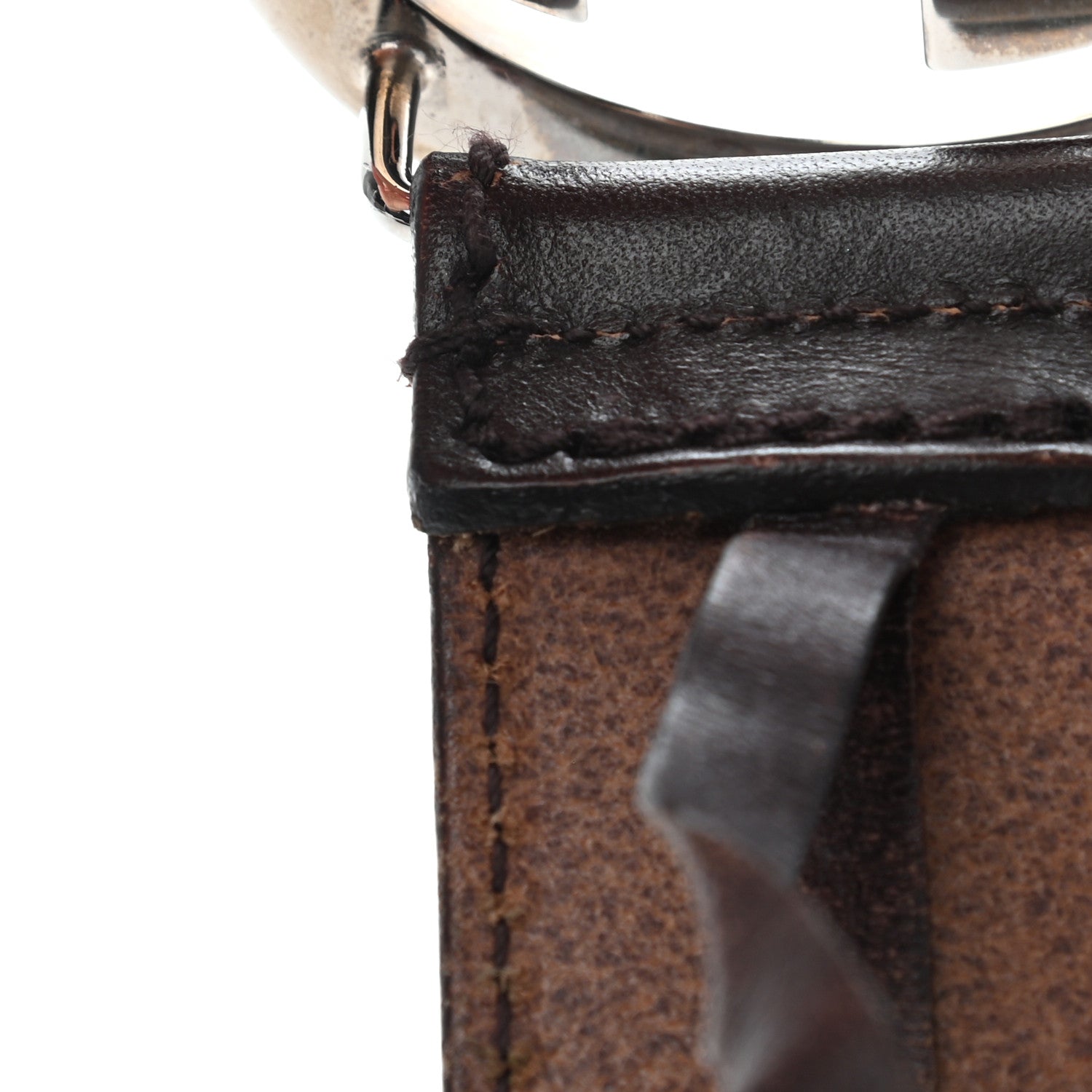Gucci Calfskin Interlocking G 40mm Belt 85 34 Dark Brown 12 of 15