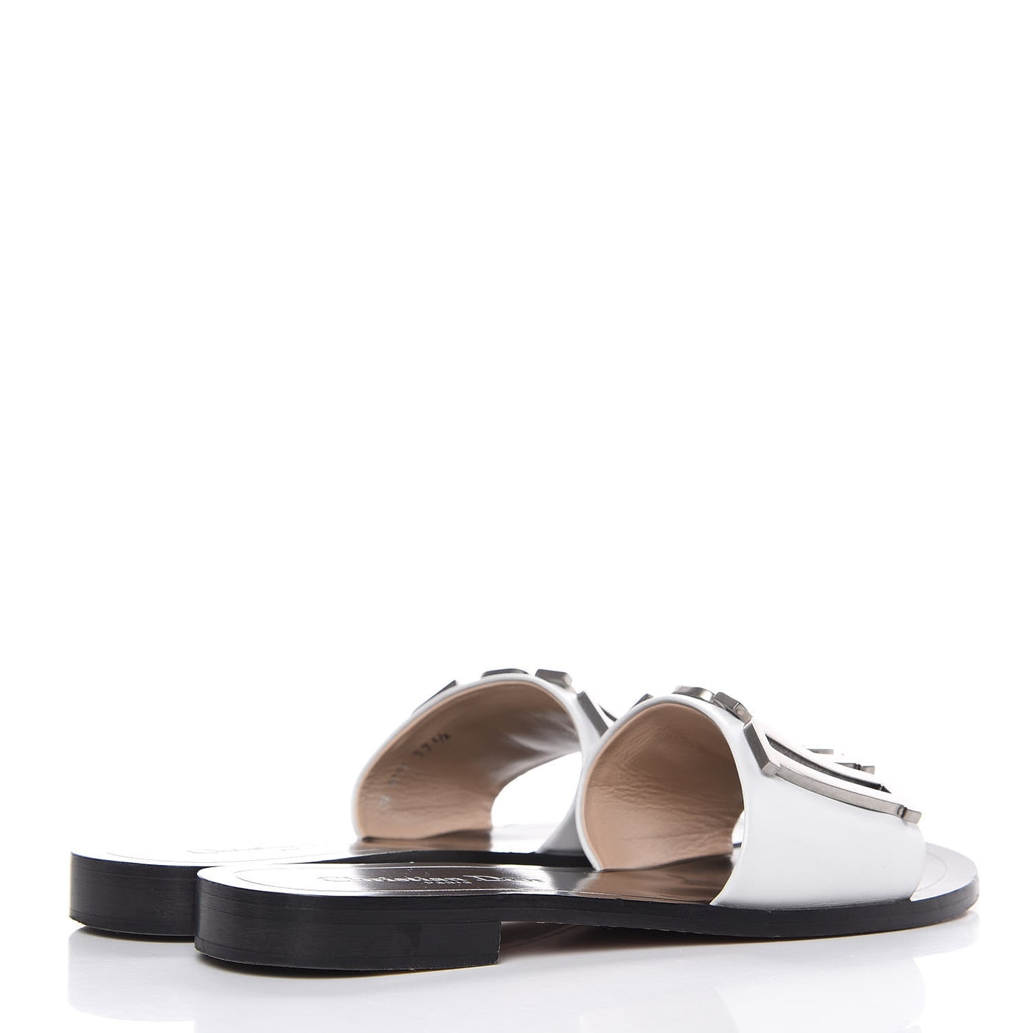 Calfskin Dio(r)evolution 10mm Slide Sandals 37.5 Off White