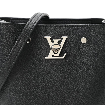 Louis Vuitton Calfskin Nano Lockme Bucket Black 6 of 8