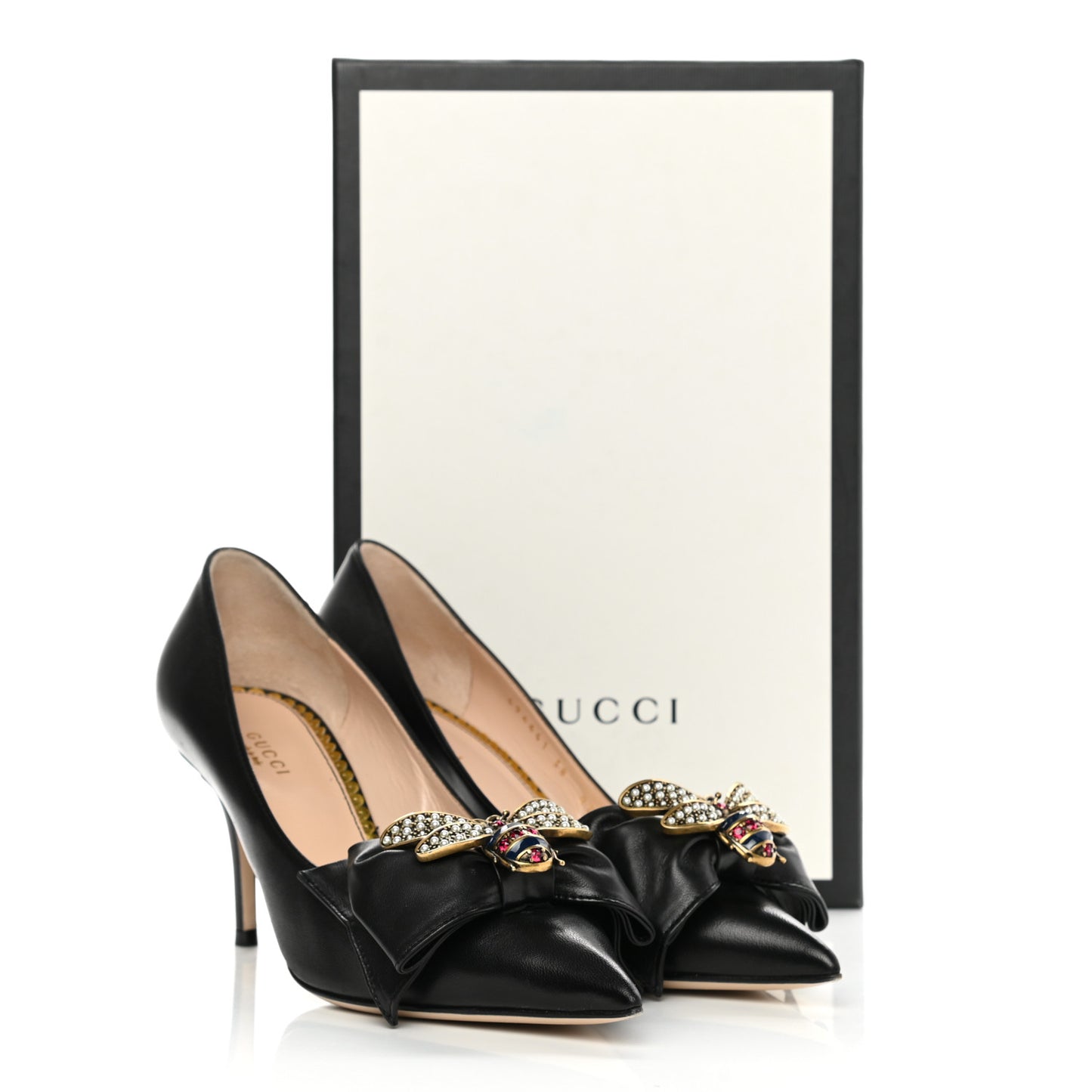 Nappa Queen Margaret Mid Heel Pumps 38 Black