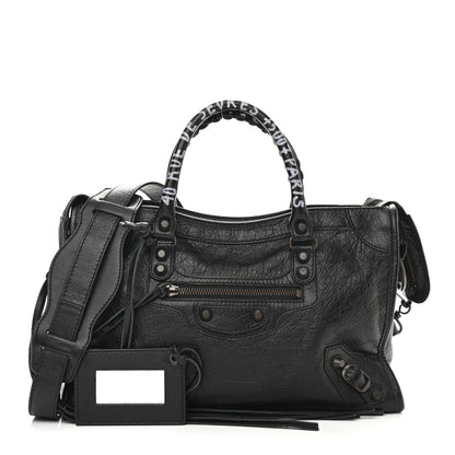 Balenciaga Agneau Classic Hardware Graffiti Handles S City Black 1 of 10