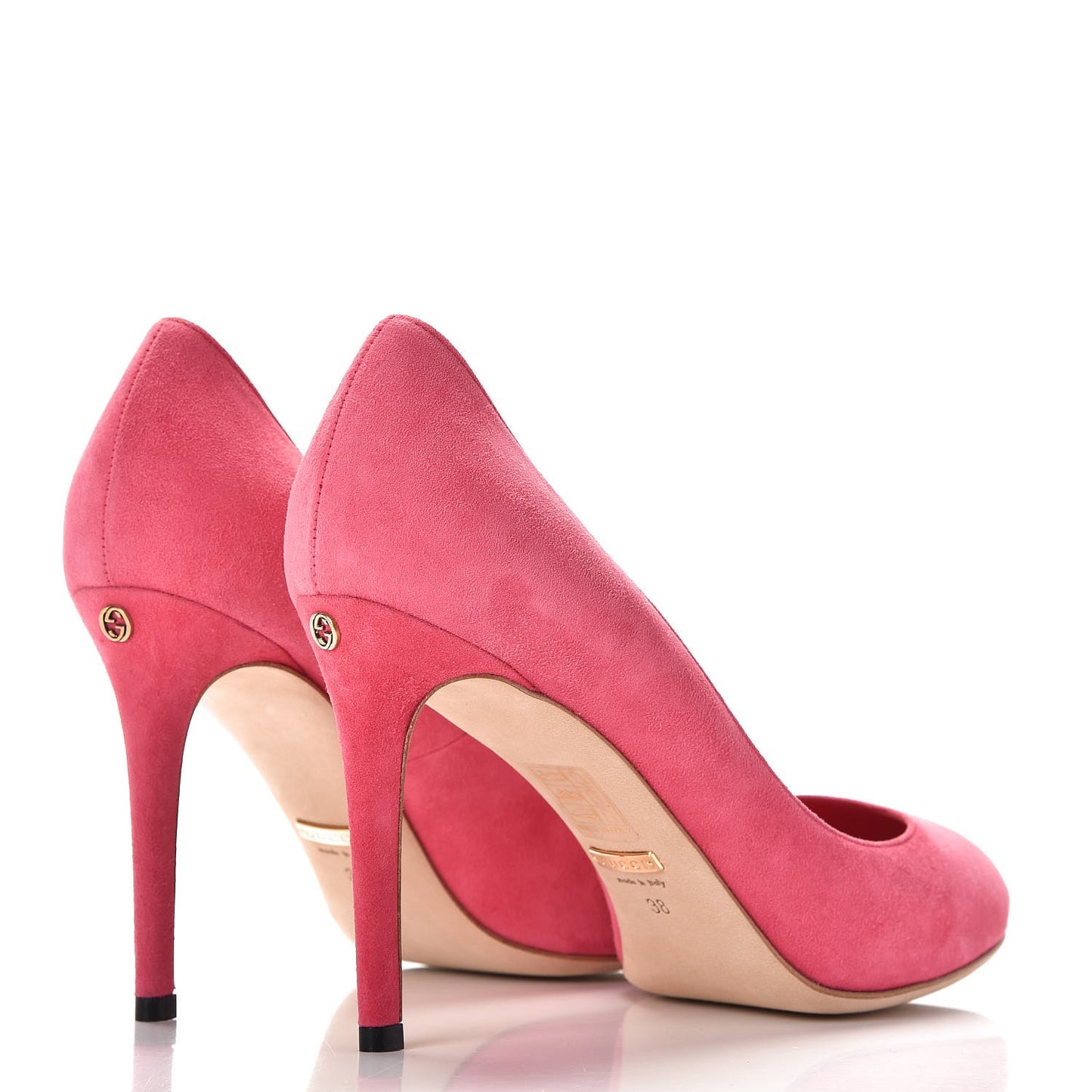 Kid Scamosciato Interlocking G Jennifer Pumps 38 Shocking Pink