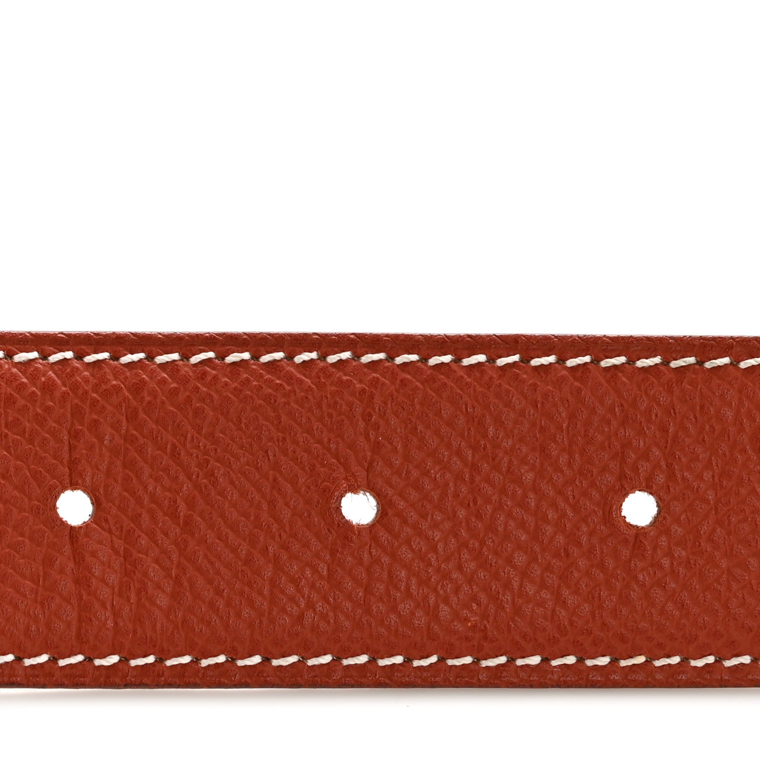 Hermes Epsom Tadelakt 32mm H Belt  85 Brique Gold 3 of 8
