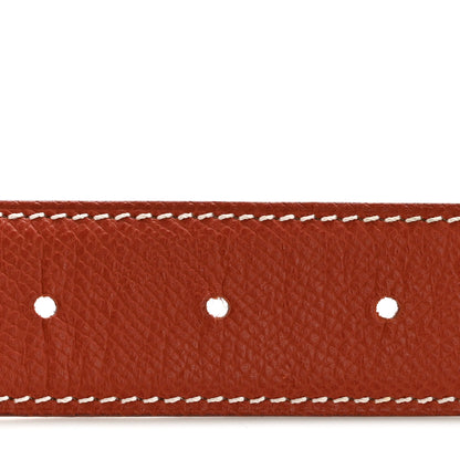 Hermes Epsom Tadelakt 32mm H Belt  85 Brique Gold 3 of 8