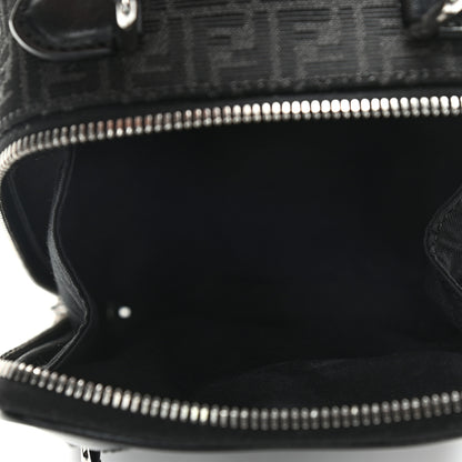 Fendi Recycled Fabric Jacquard Vitello Astro Micro FF Mini Trolley Bag Asfalto Black 5 of 11