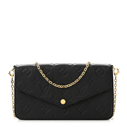Louis Vuitton Empreinte Pochette Felicie Chain Wallet Black 1 of 11