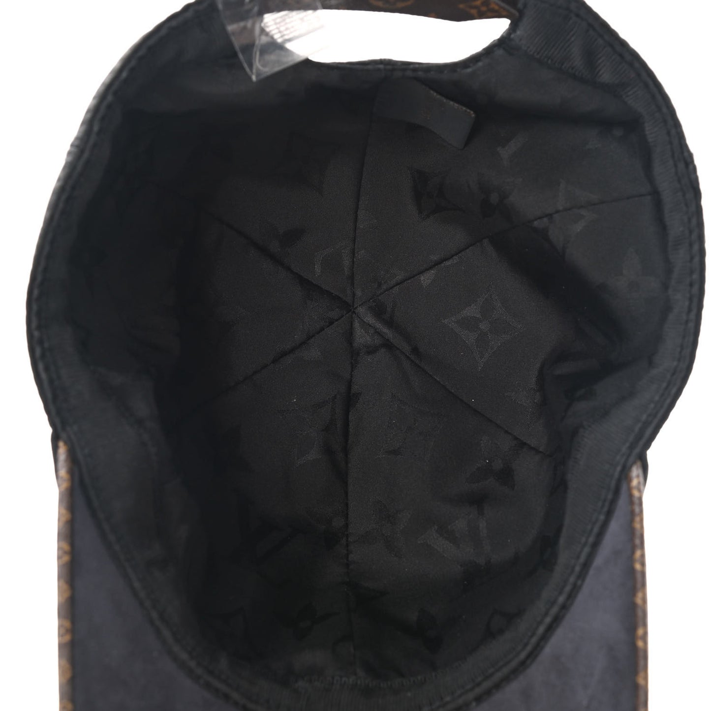 Silk Monogram Cap L Black