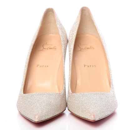 Christian Louboutin Glitter Decoltish 85 Pumps 39 Ivory 2 of 14