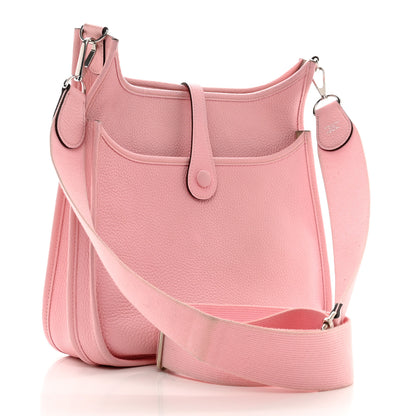 Hermes Taurillon Clemence Evelyne III PM Rose Sakura 3 of 12