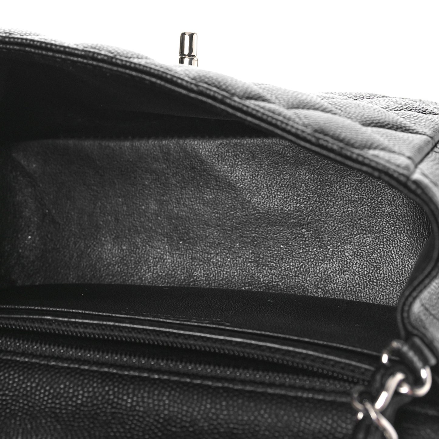 Caviar Quilted Mini Square Flap Black