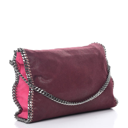 Stella McCartney Shaggy Deer Tri-Color Falabella Fold Over Tote Pink 3 of 10