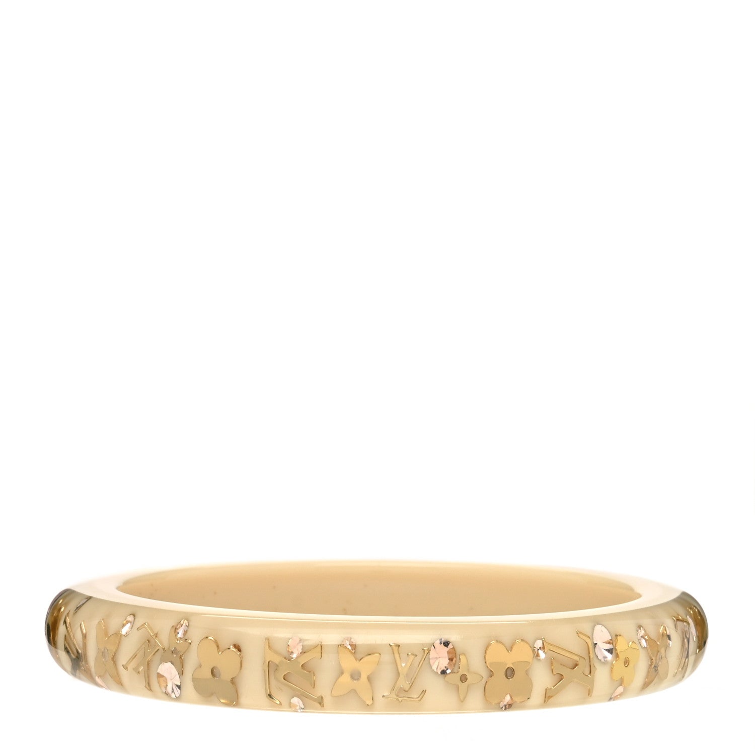 Louis Vuitton Resin Swarovski Large Inclusion Bracelet PM Nacre 3 of 4
