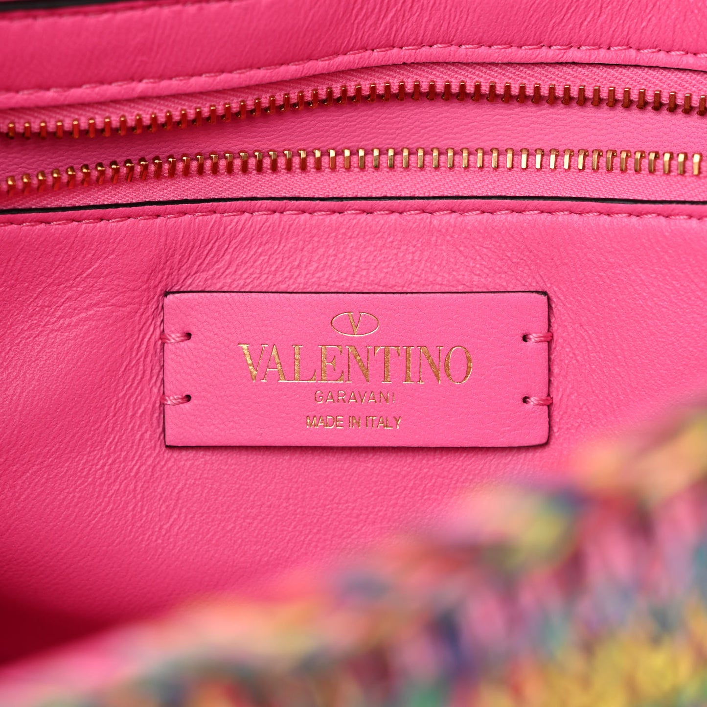 Wool Woven Large Roman Stud Shoulder Bag Multicolor Feminine Pink