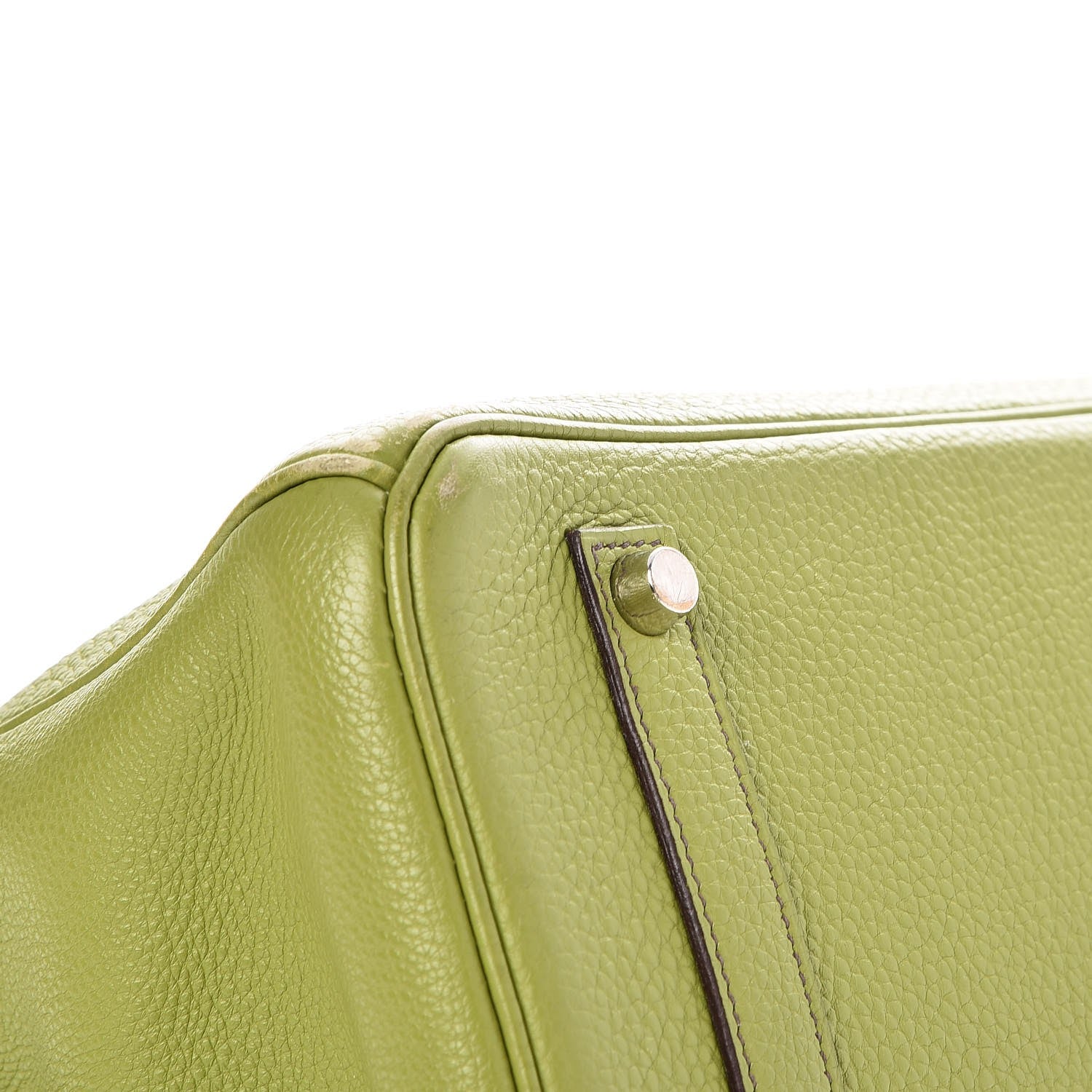 Hermes Taurillon Clemence Birkin 35 Vert Anis 6 of 41