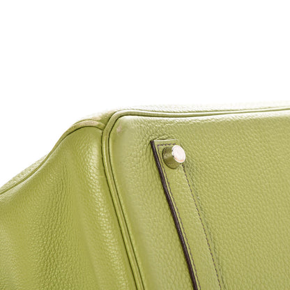 Hermes Taurillon Clemence Birkin 35 Vert Anis 6 of 41