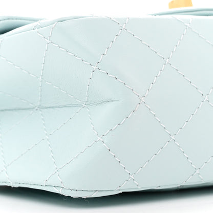 Chanel Aged Calfskin Quilted 2.55 Reissue Mini Flap Light Blue 9 of 10