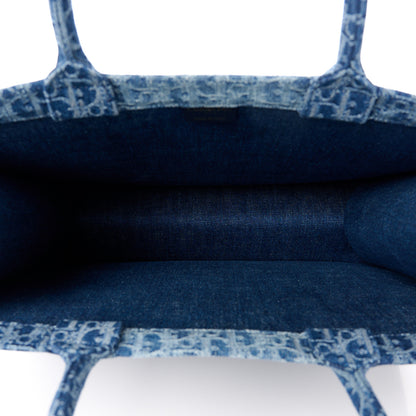 Christian Dior Oblique Denim Large Book Tote Blue 5 of 10